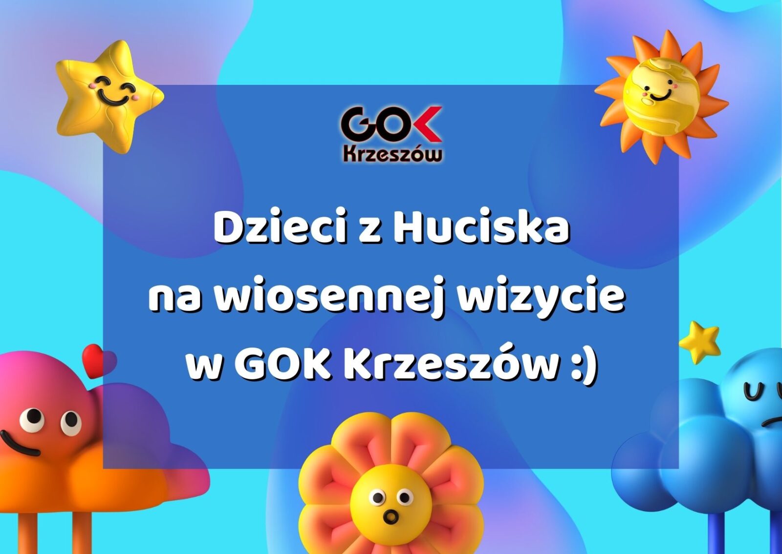 Wiosenna wizyta dzieci z Huciska w GOK Krzeszów
