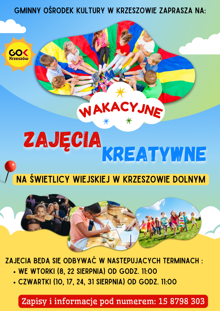 Wakacyjne zajęcia kreatywne - GOK Krzeszów