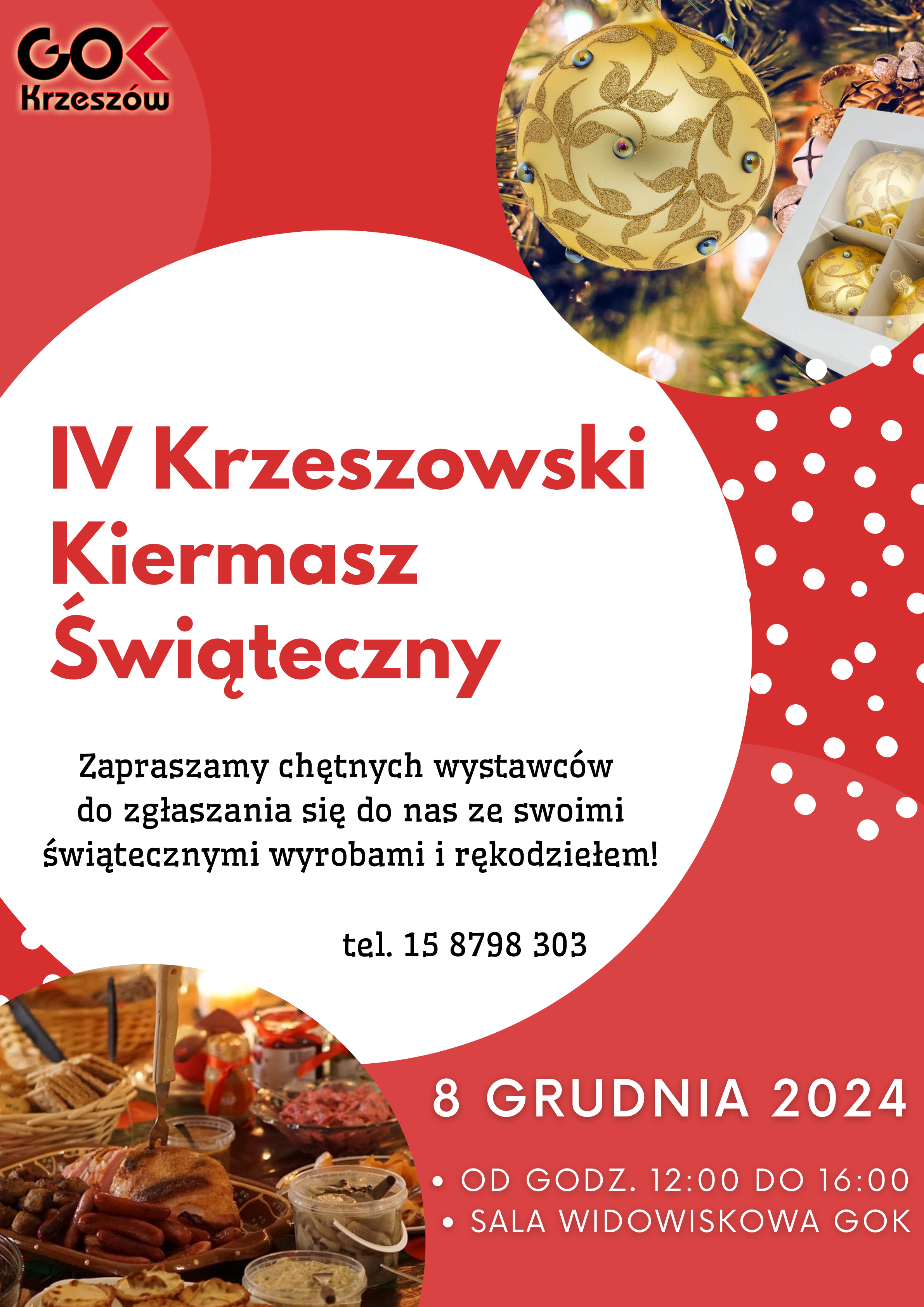 Zapraszamy do zgłaszania się na IV Krzeszowski Kiermasz Świąteczny