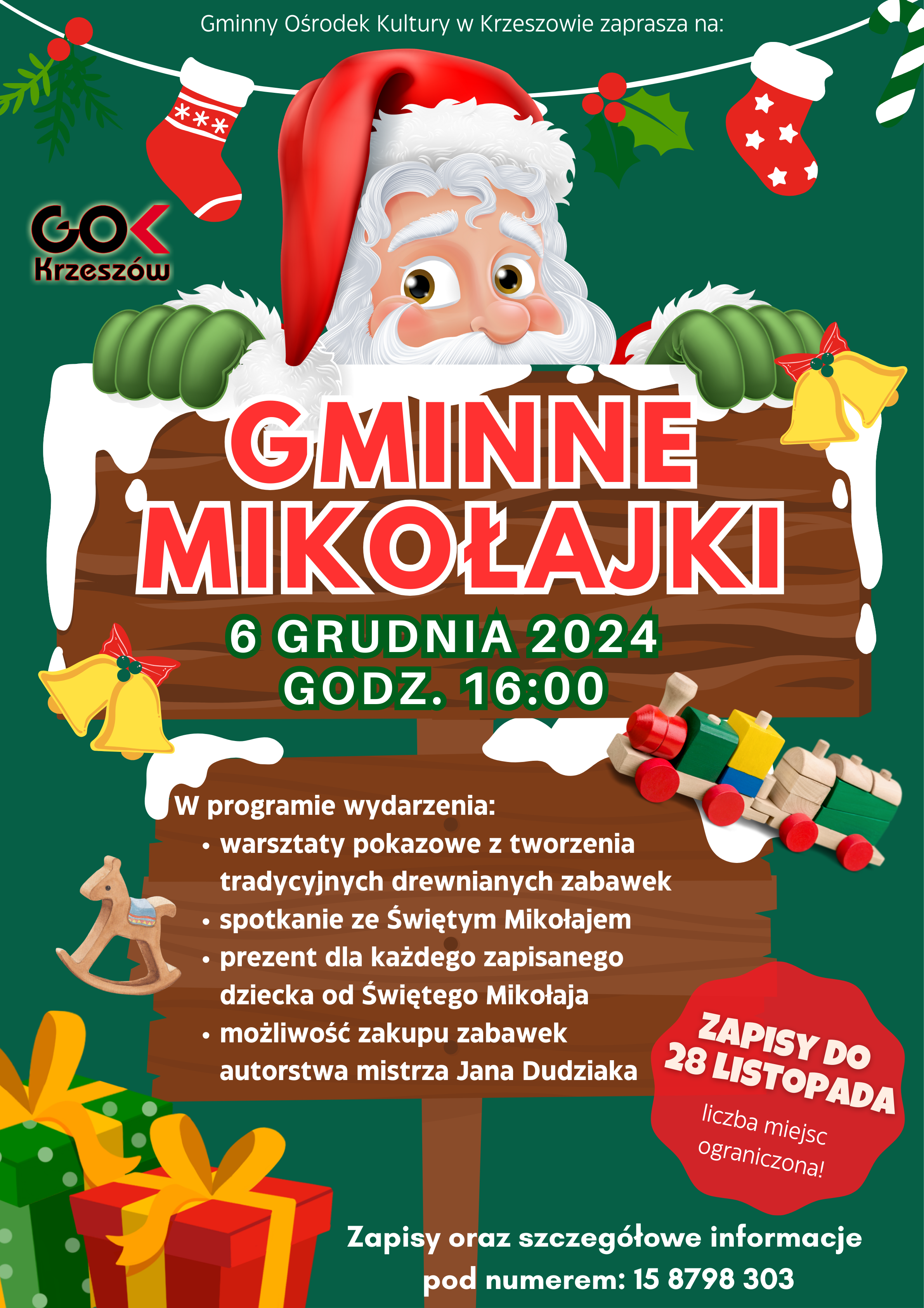 Zapraszamy na Gminne Mikołajki 2024!