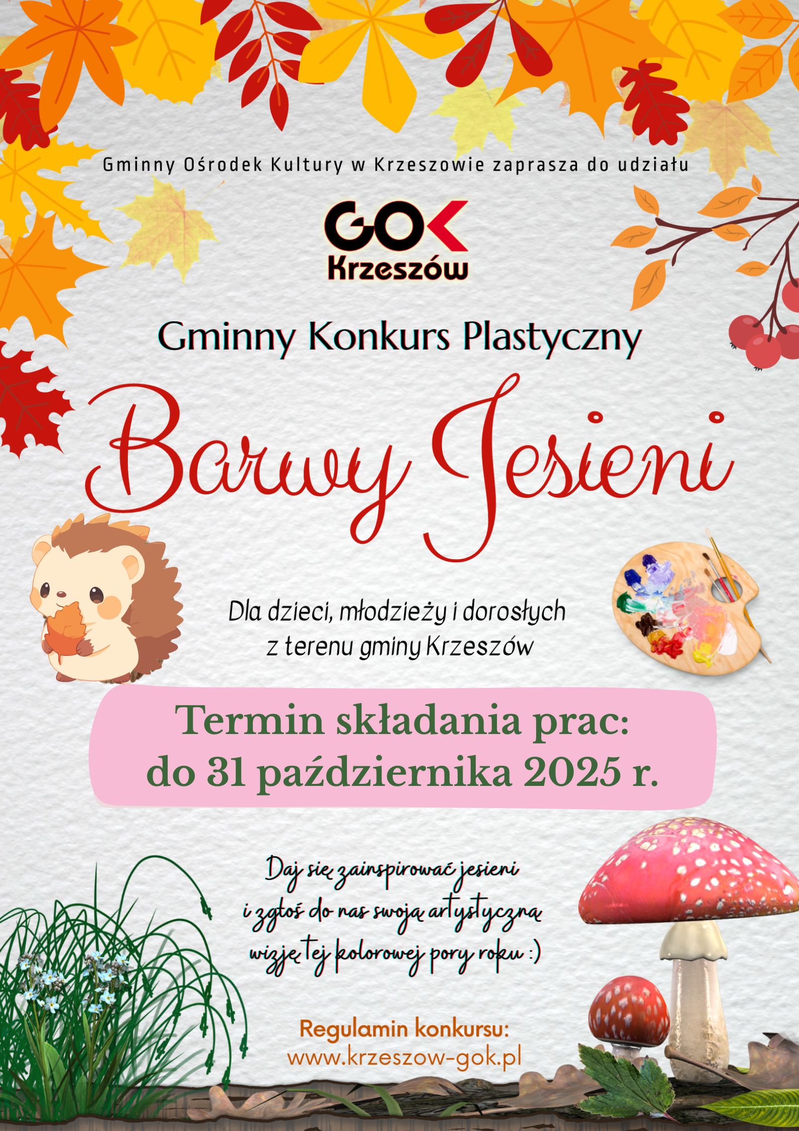 Zapraszamy do udziału w konkursie „Barwy Jesieni”