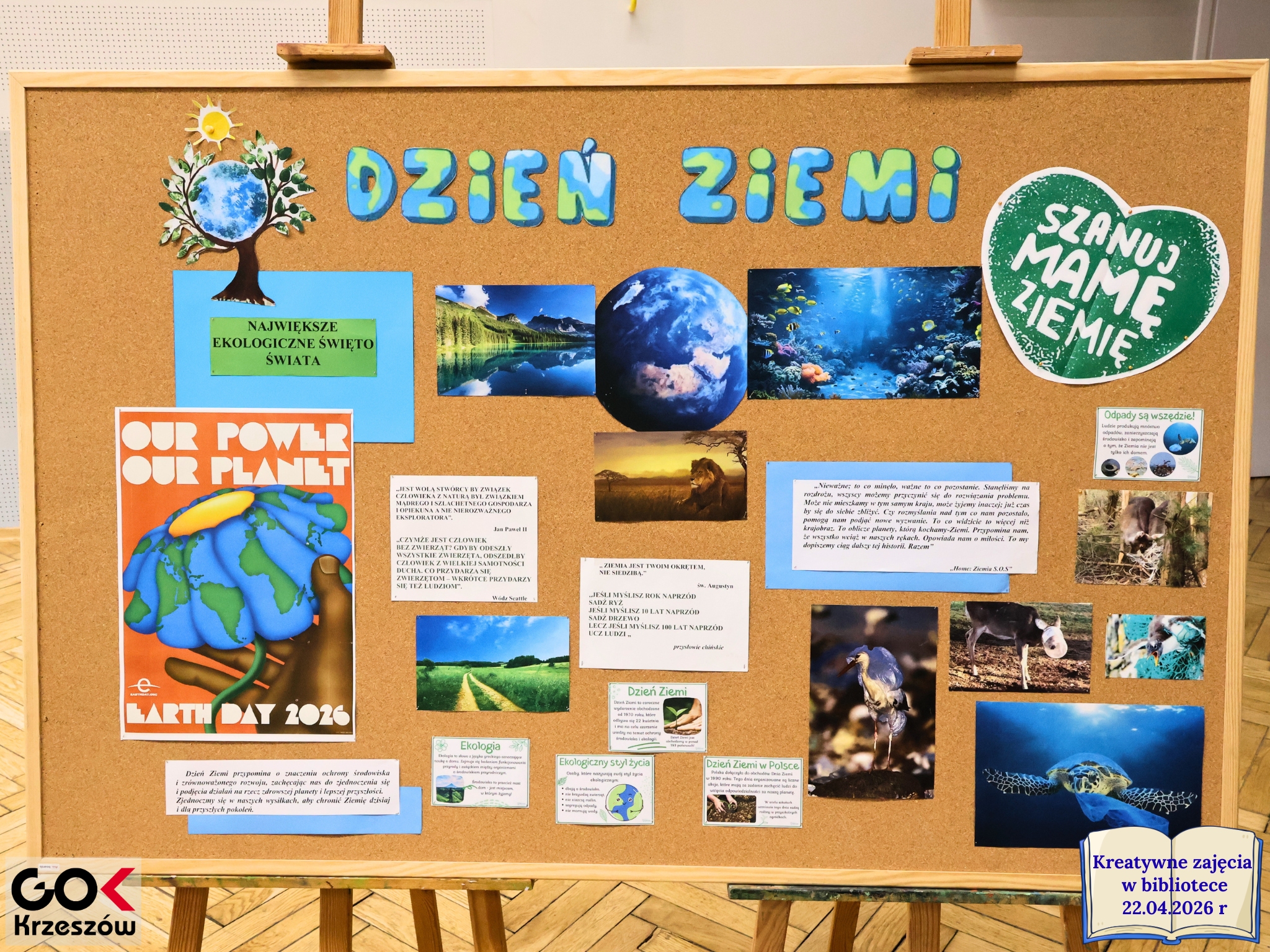 Dzień Ziemi na zajęciach kreatywnych w bibliotece!