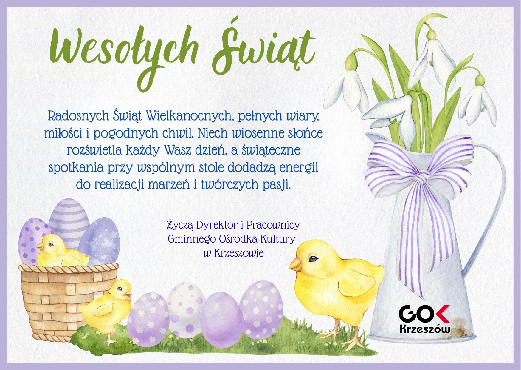 Pogodnych i radosnych Świąt Wielkanocnych!