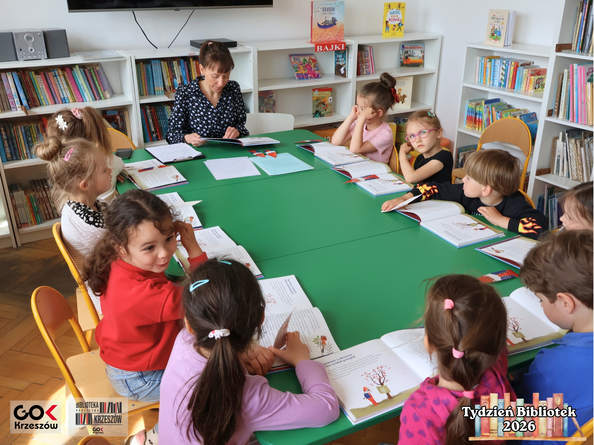 ,,Przygody w świecie książek i wyobraźni”- wizyta 5-latków w bibliotece