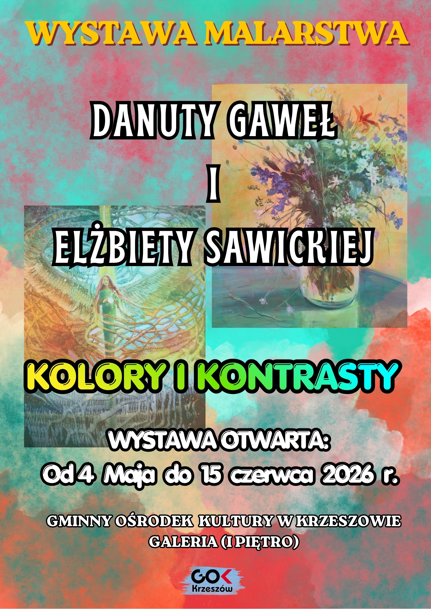 Wystawa malarstwa Danuty Gaweł i Elżbiety Sawickiej- zapraszamy!