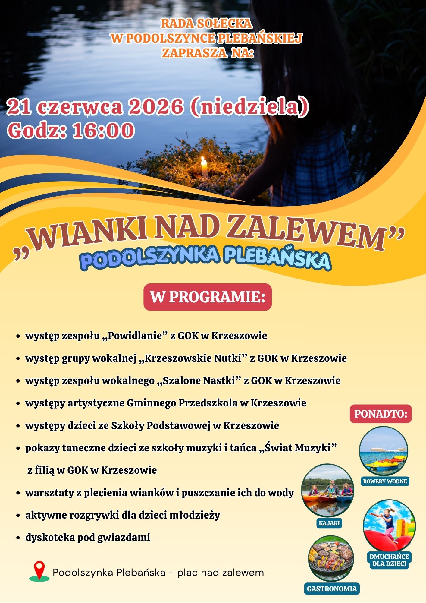 ,,Wianki nad Zalewem” w Podolszynce Plebańskiej. Serdecznie zapraszamy!