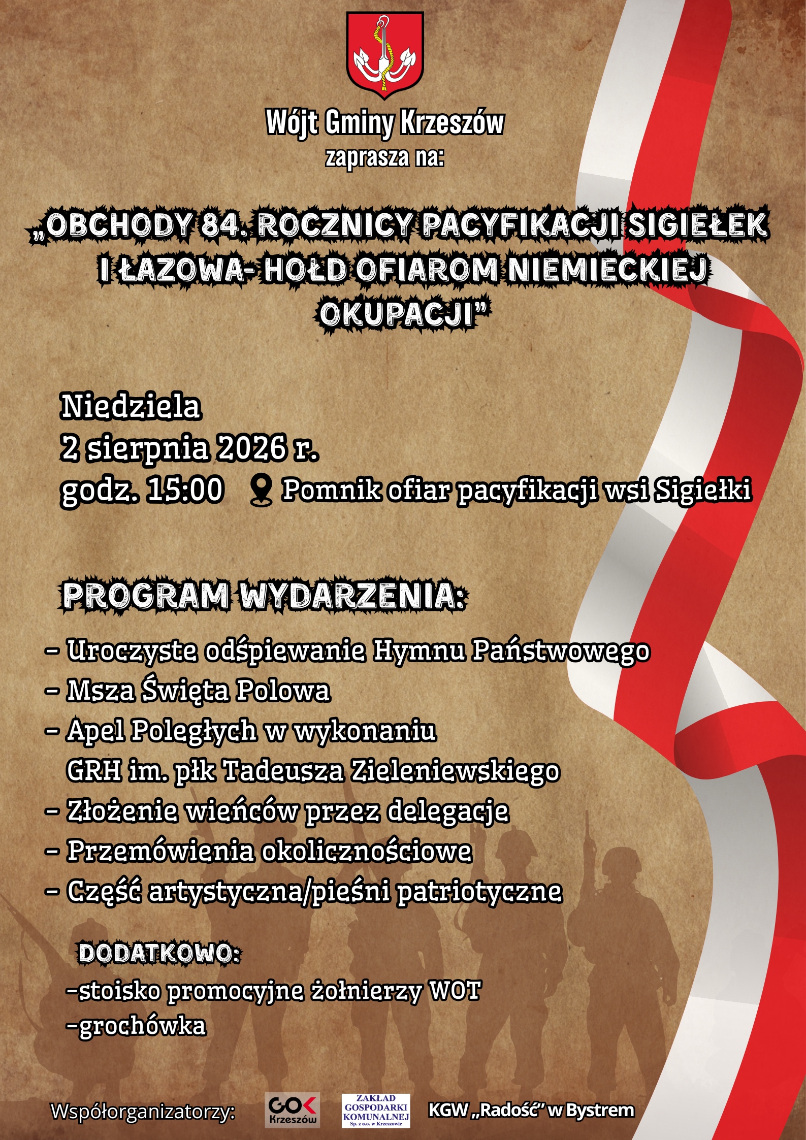 „Obchody 84. rocznicy pacyfikacji Sigiełek i Łazowa – Hołd Ofiarom niemieckiej okupacji”